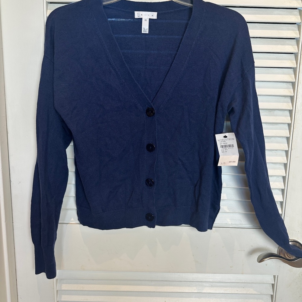 NORDSTROM Blue Cardigan Sweater